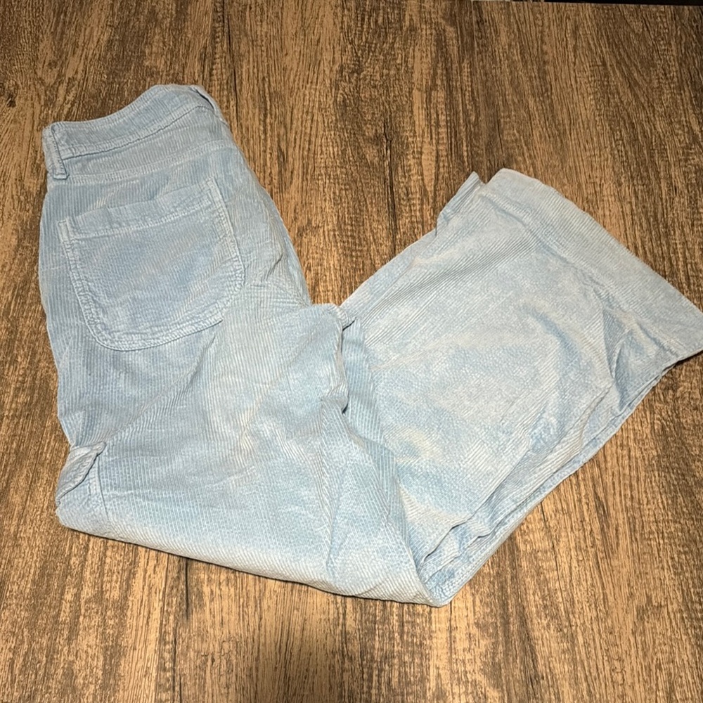 Light Blue Corduroy Cargo Pants
